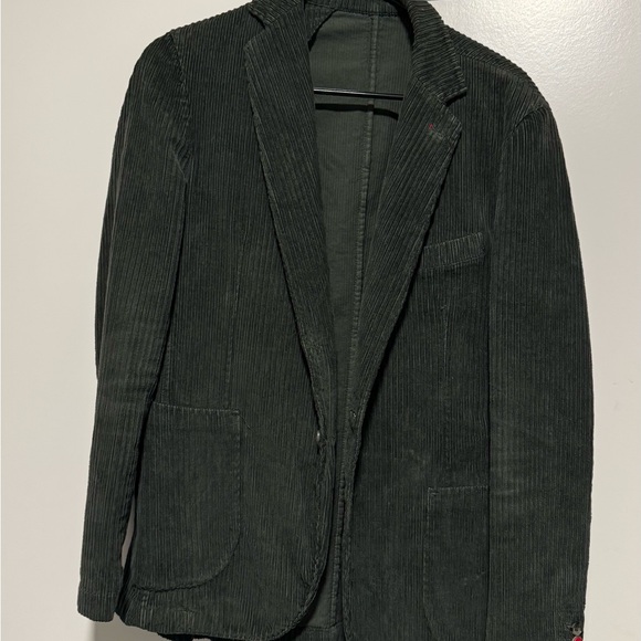Men's Green Corduroy Blazer - Picture 1 of 5